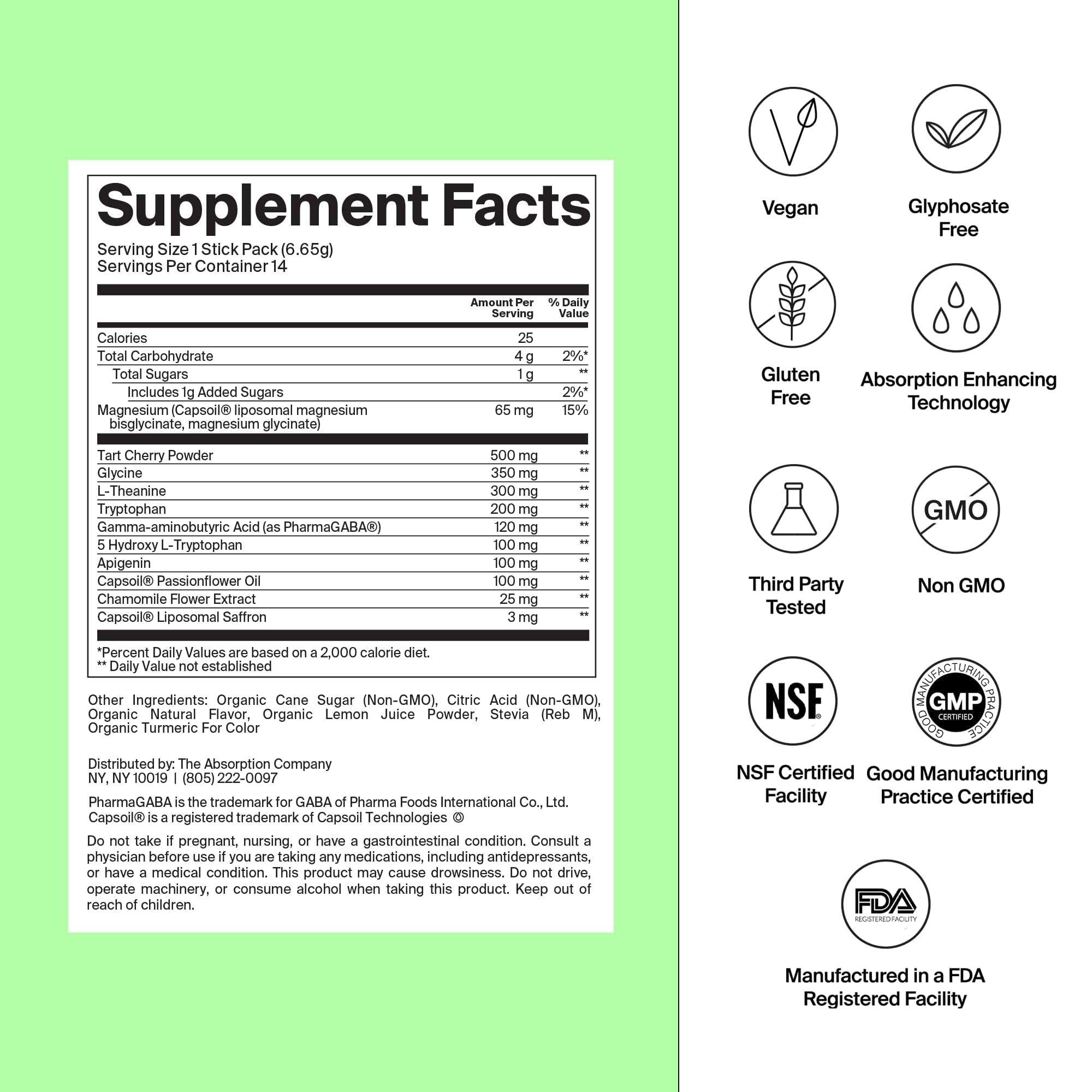 The Absorption Company Sleep Aid Powder Packets packaging