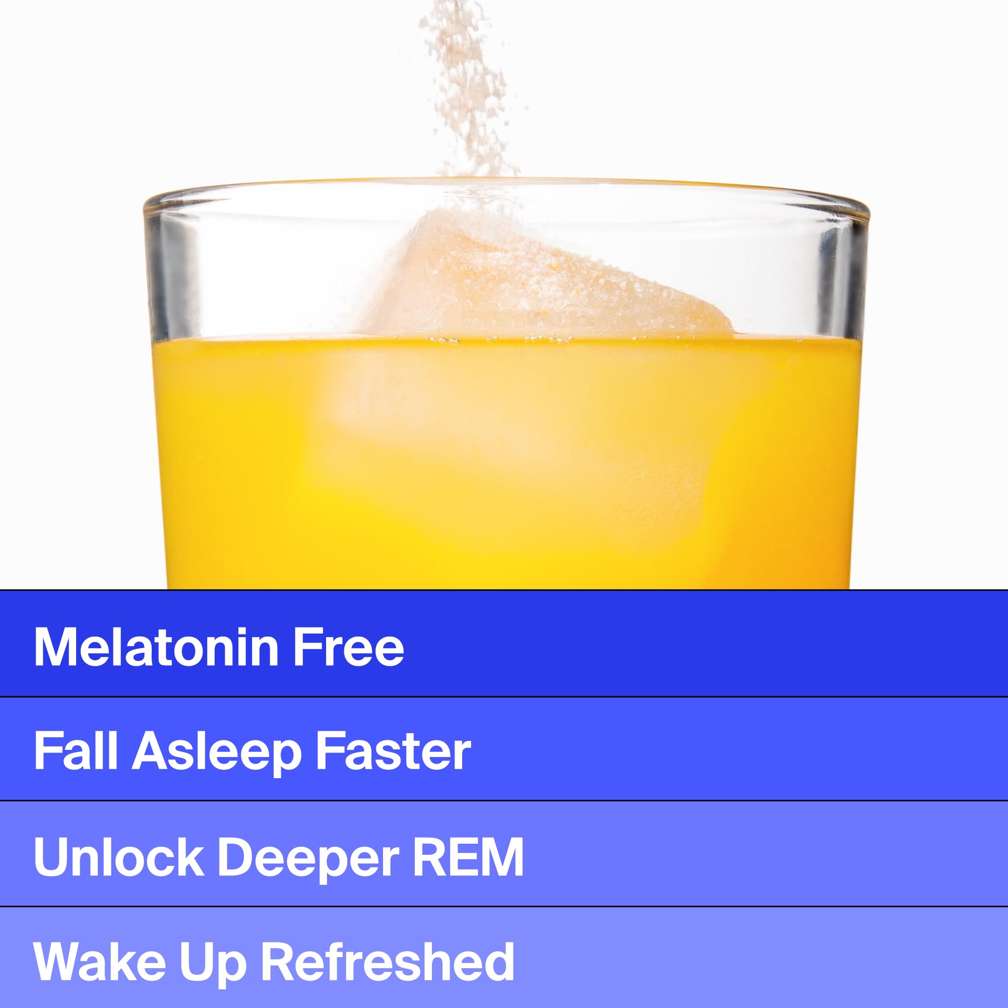 The Absorption Company Sleep Powder mixed with water in a glass