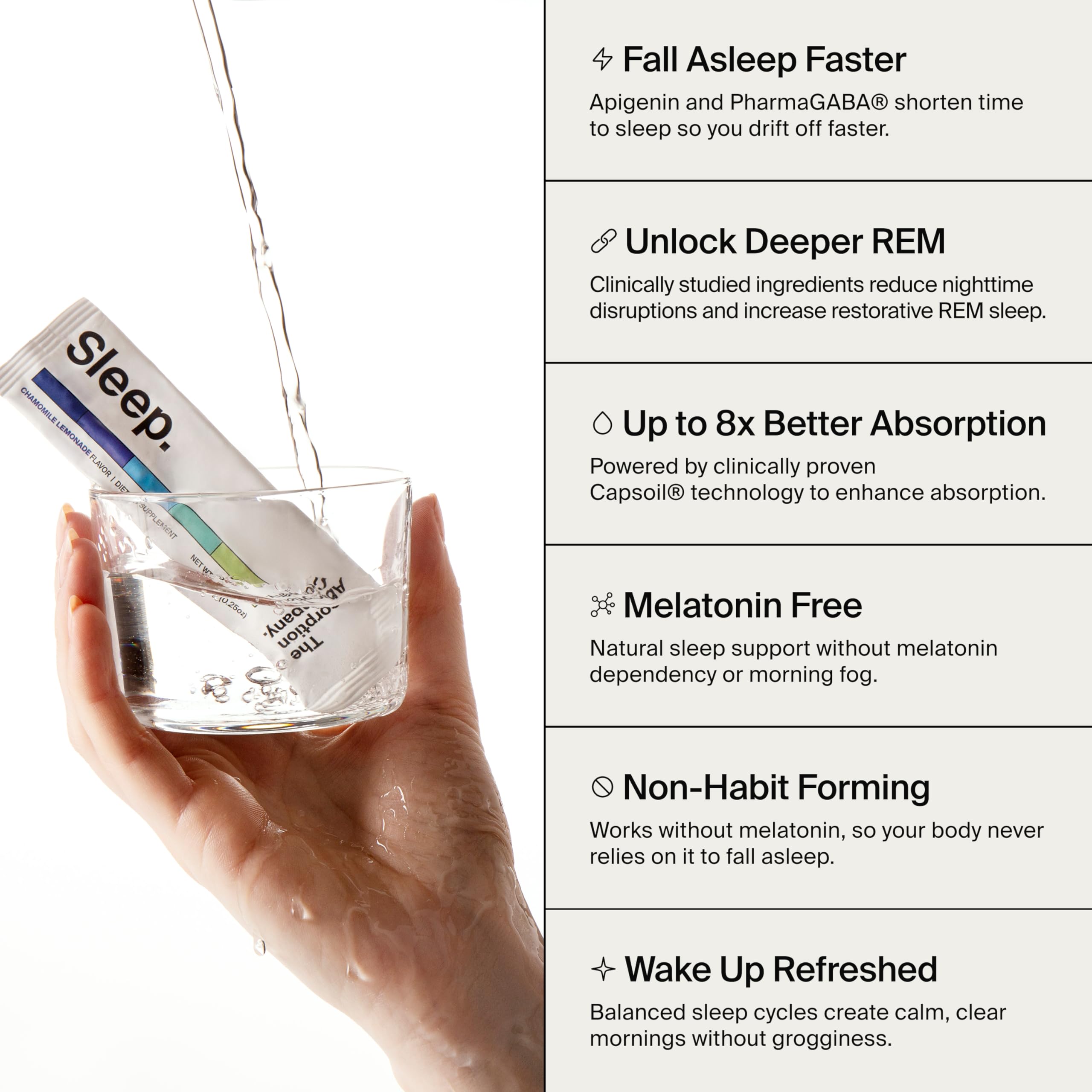 The Absorption Company Sleep Powder Supplement scoop and powder texture