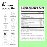The Absorption Company Sleep Powder Supplement side view with ingredients list