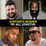 The Beard Club Beard Growth Gummies on a wooden table