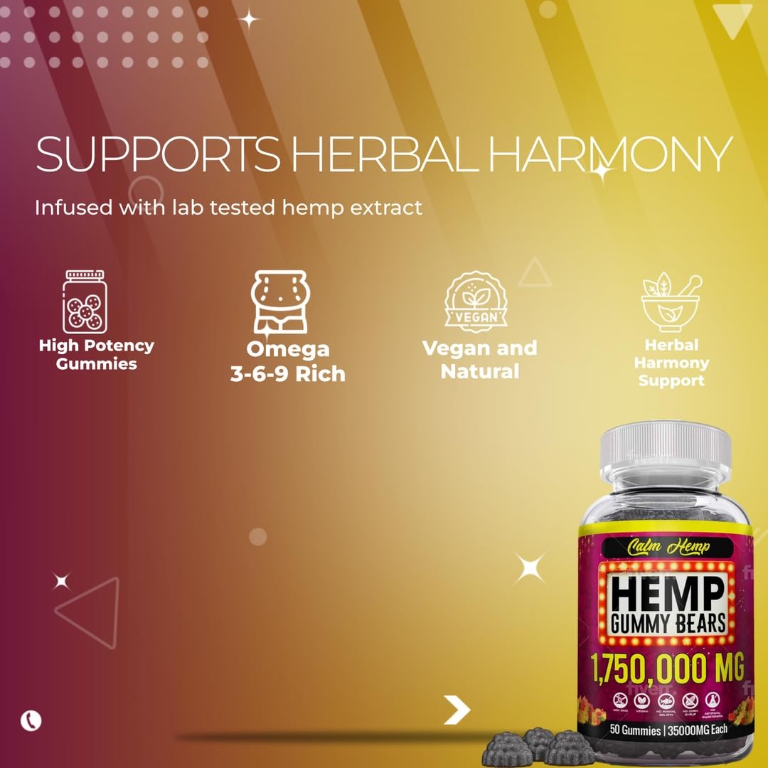 The CBD Project Hemp Gummies bottle showing nutritional information