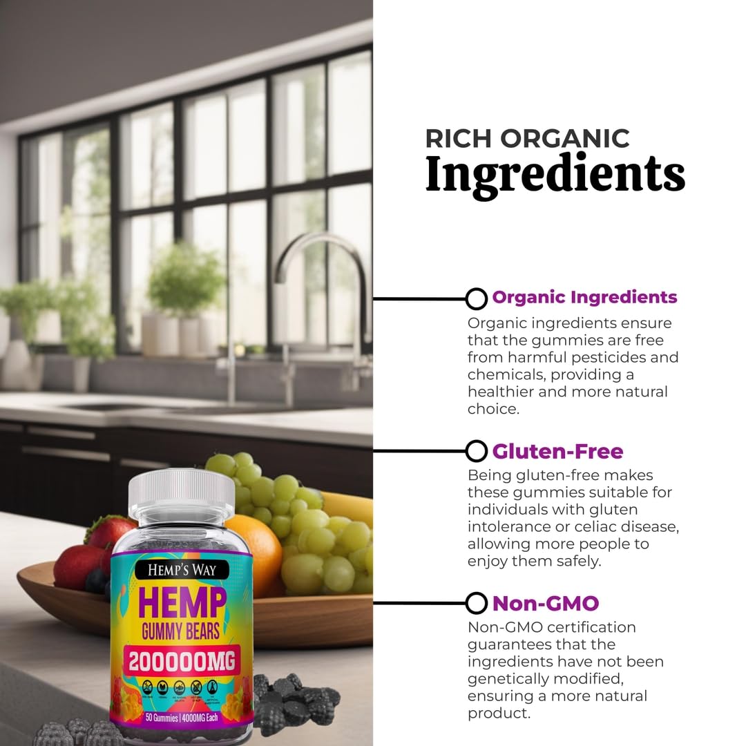 The CBD Project Hemp Gummies with ingredients