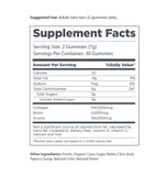 The Elderberry Co. Biotin Gummies displayed with fresh aronia berries