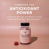 The Elderberry Co. Biotin Gummies side view with nutritional information