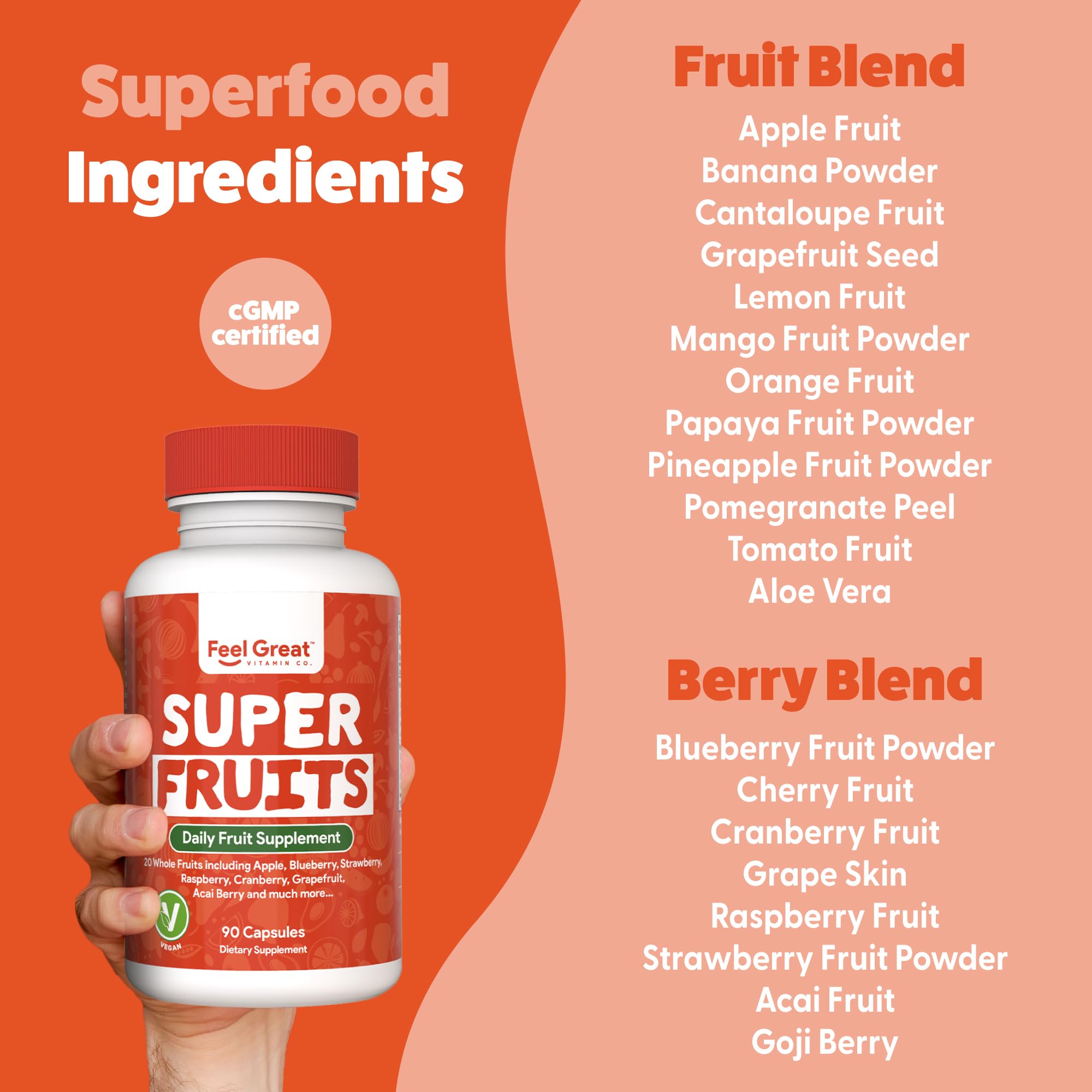 The Feel Great Vitamin Company blended vitamin and mineral supplement side view