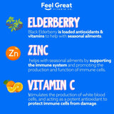 The Feel Great Vitamin Company Elderberry Gummies for Kids on a table