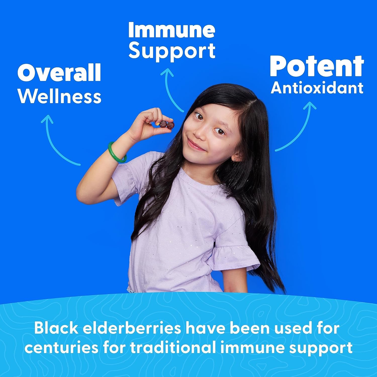 The Feel Great Vitamin Company Elderberry Gummies for Kids side view