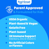 The Feel Great Vitamin Company Elderberry Syrup for Kids packaging details
