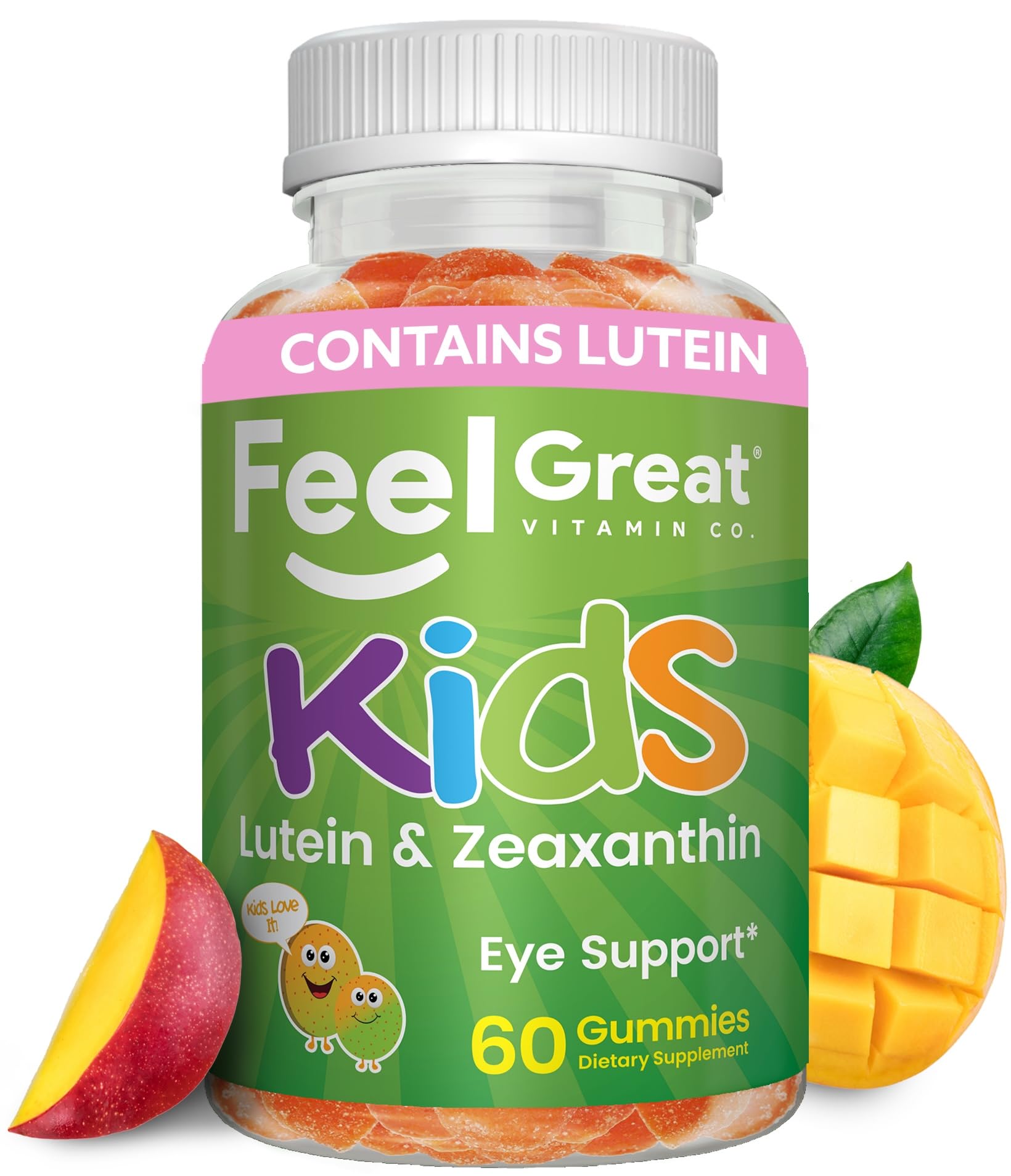 The Feel Great Vitamin Company Kids Eye Support Gummies front view