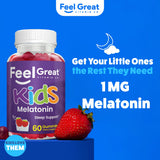 The Feel Great Vitamin Company Kids Melatonin Gummies 1mg Strawberry packaging