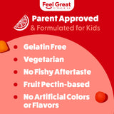 The Feel Great Vitamin Company Kids Omega 3 Gummies on a table