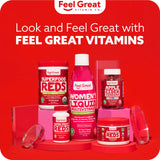 The Feel Great Vitamin Company Superfood Powder with measuring scoop