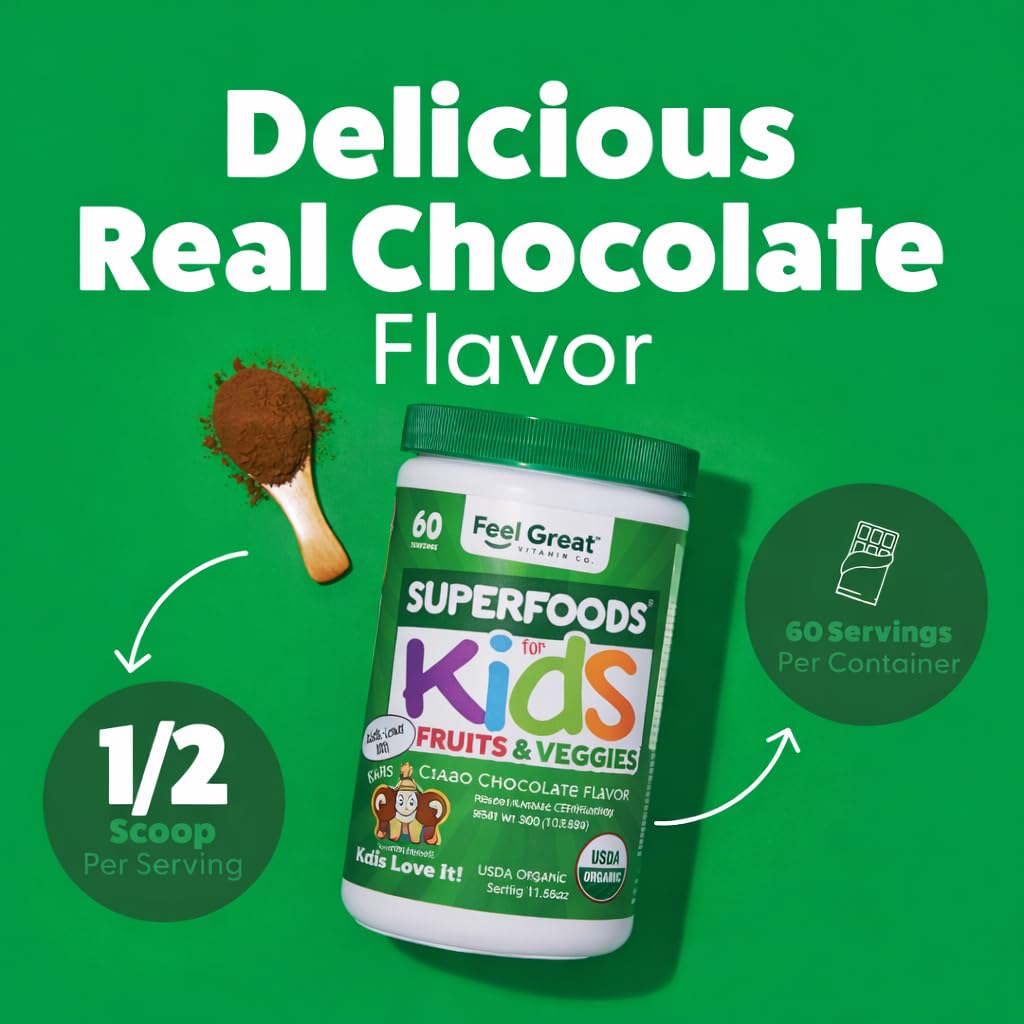 The Feel Great Vitamin Company Superhero Shake in a bowl with fruits
