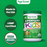 The Feel Great Vitamin Company Superhero Shake lifestyle scene with kids