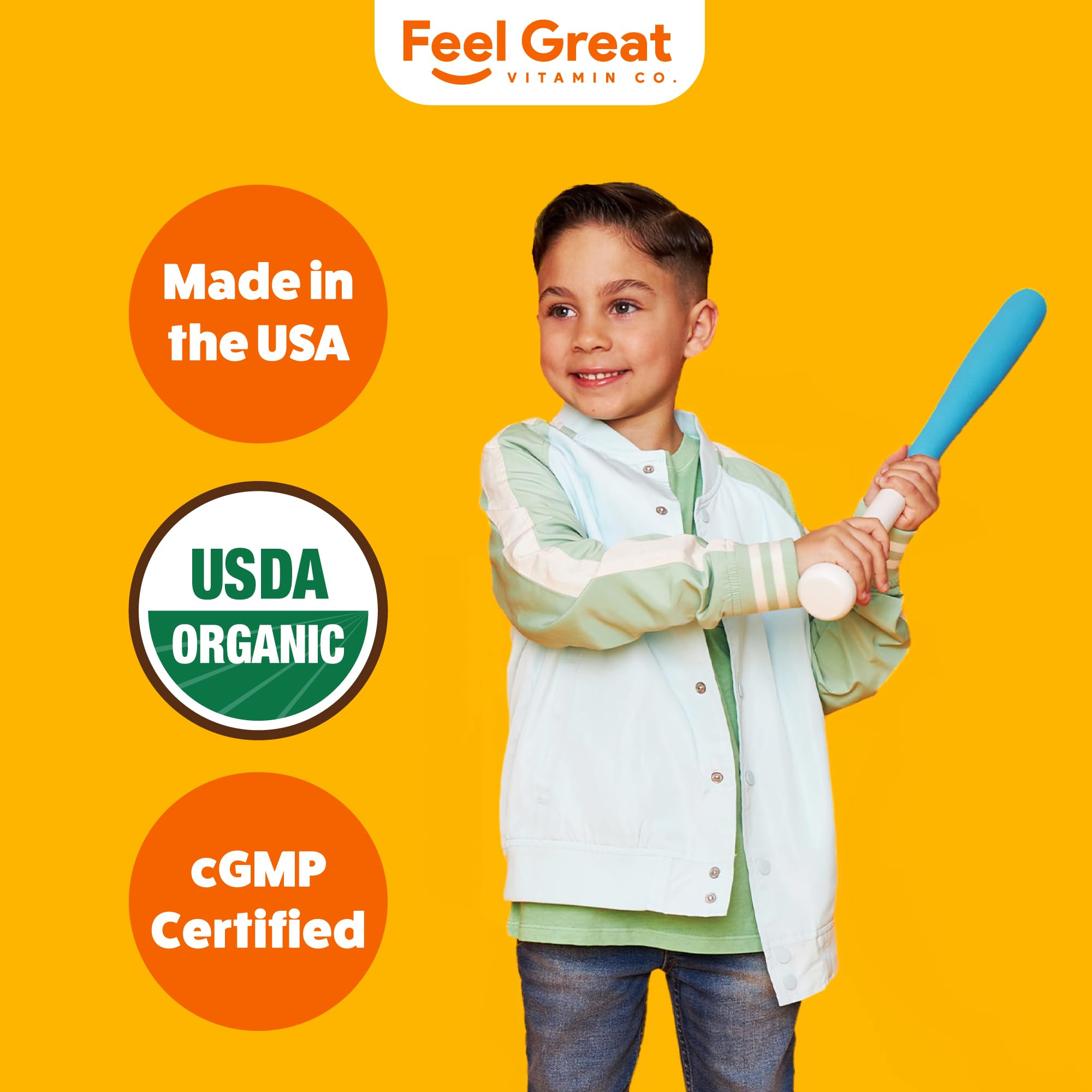 The Feel Great Vitamin Company Vitamin D3 K2 Liquid Drops with measuring spoon