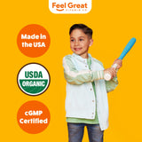 The Feel Great Vitamin Company Vitamin D3 K2 Liquid Drops with measuring spoon