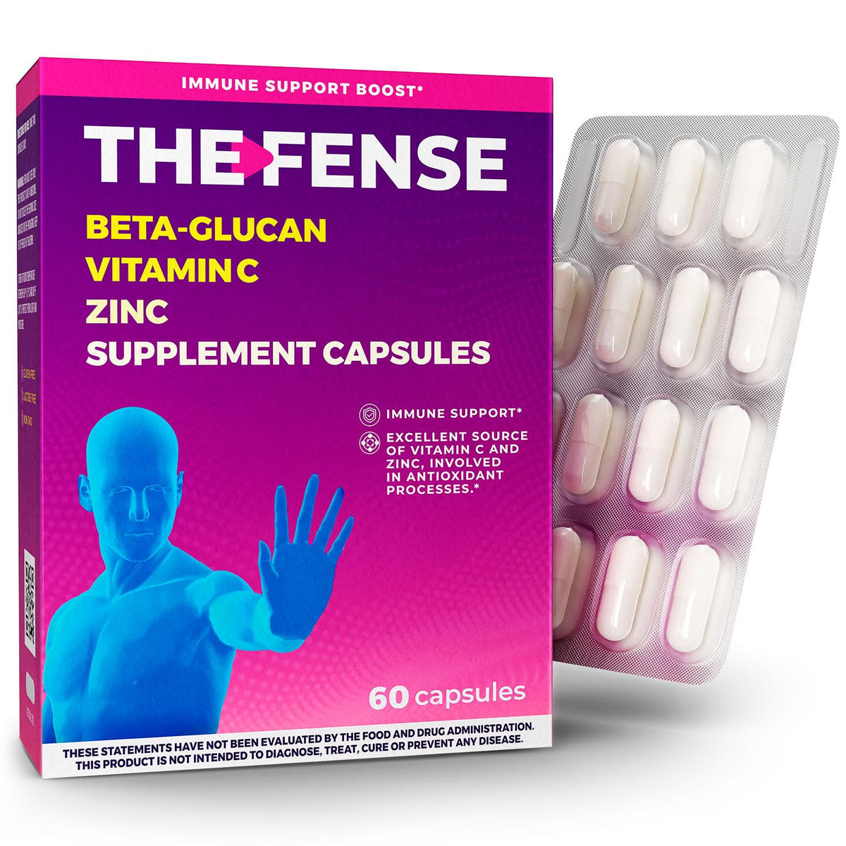 THE-FENSE daily wellness Support Supplement front view with packaging