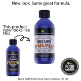 THE FOOD MOVEMENT CO. Black Earth Fulvic Acid 8oz liquid supplement ingredients list