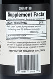 THE FOOD MOVEMENT CO. Black Earth Fulvic Acid 8oz liquid supplement side view