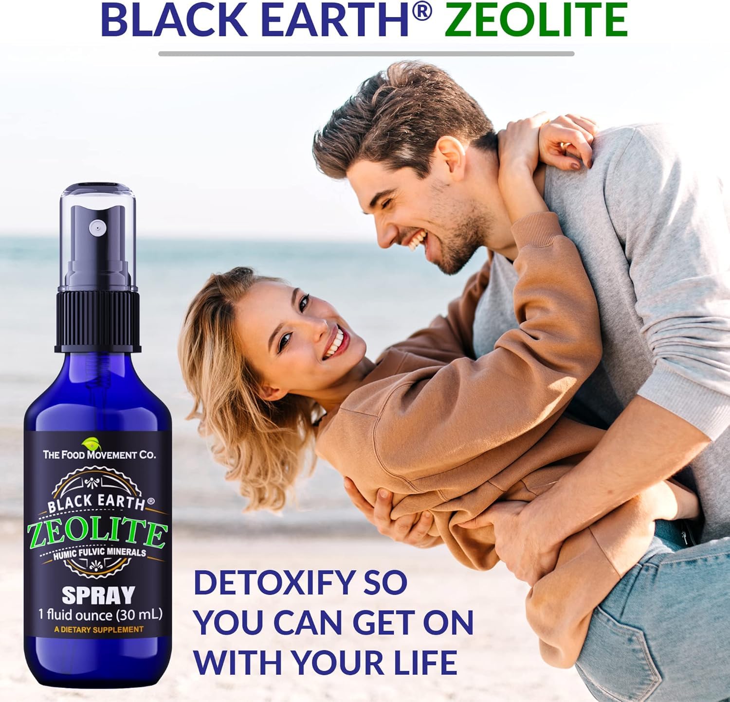 THE FOOD MOVEMENT CO. Black Earth Zeolite 1 oz Pump Spray back view