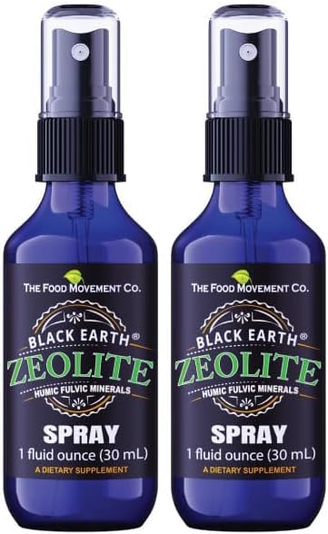 THE FOOD MOVEMENT CO. Black Earth Zeolite 1 oz Pump Spray front view