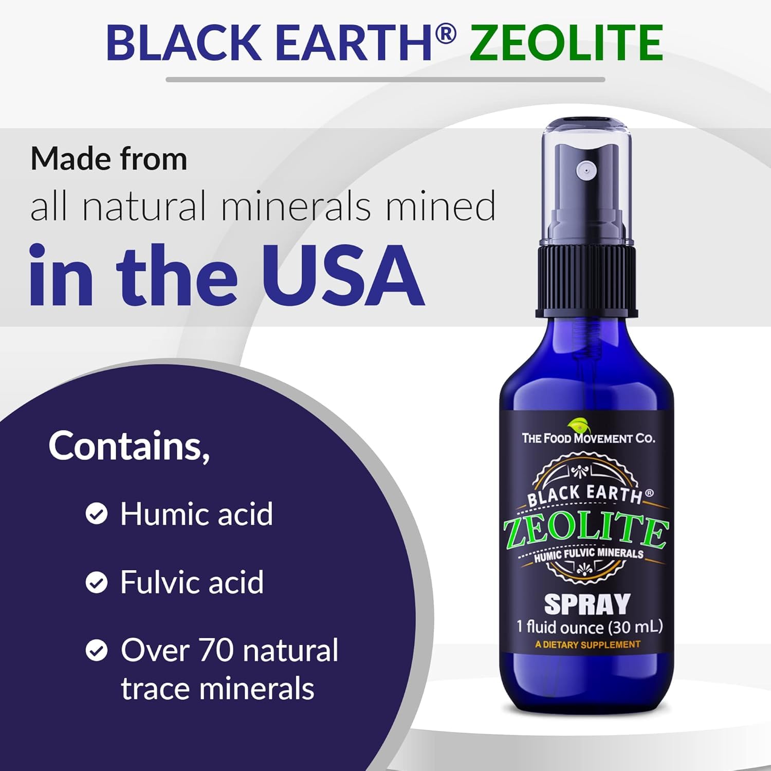 THE FOOD MOVEMENT CO. Black Earth Zeolite 1 oz Pump Spray usage demonstration