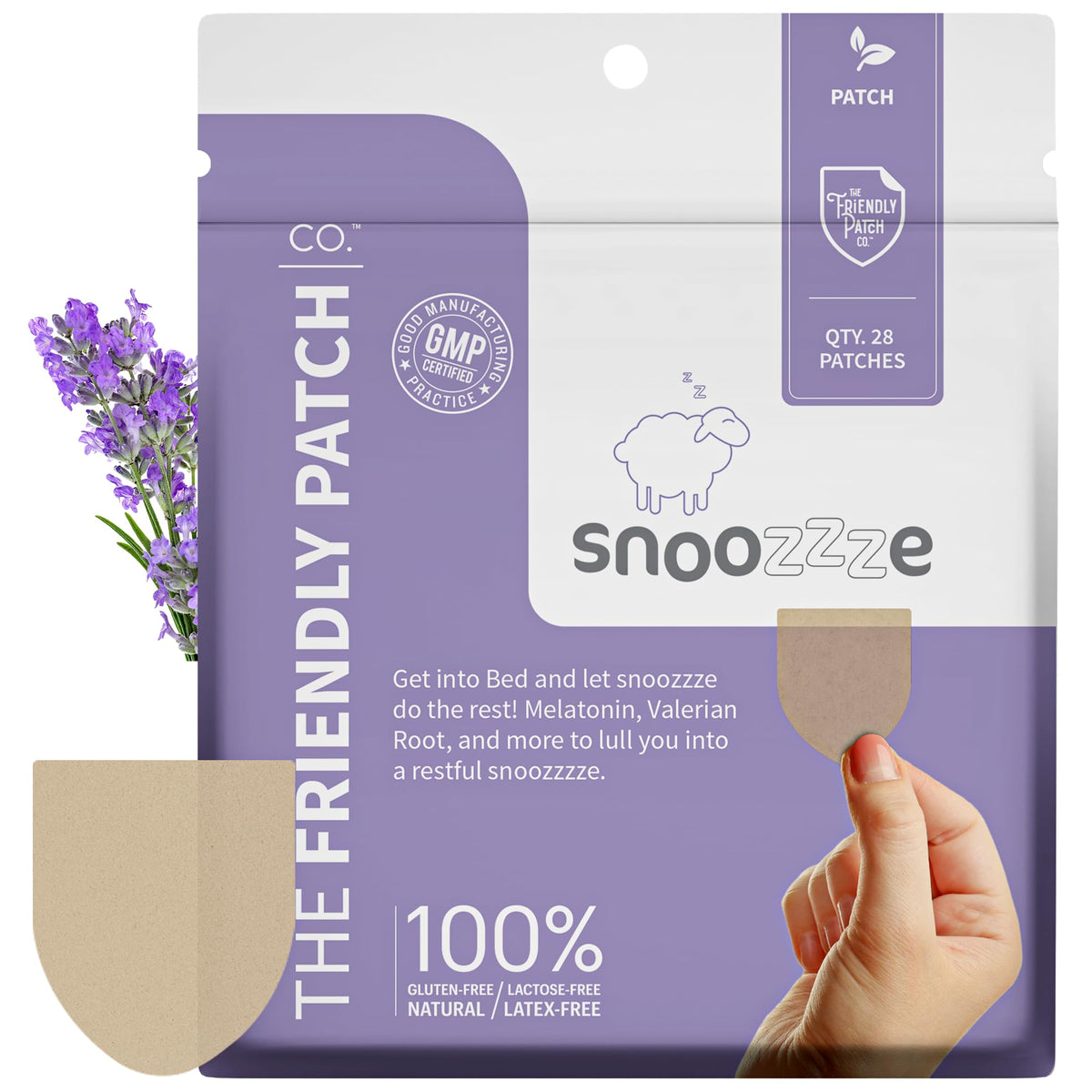 The Friendly Patch CO. Sleep Patches front view with packaging