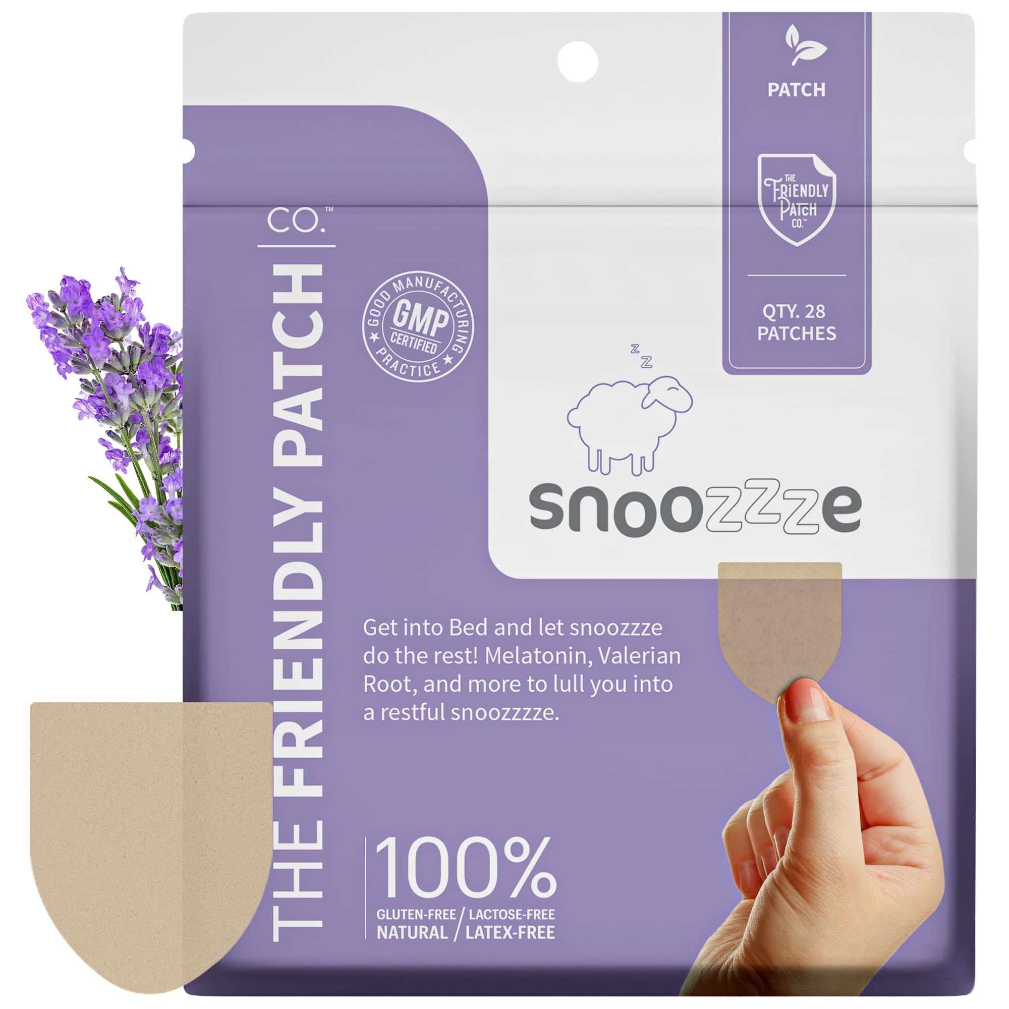 The Friendly Patch CO. Sleep Patches front view with packaging