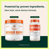 The Genius Brand Genius Burn Thermogenic Supplement packaging