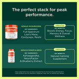 The Genius Brand Genius Heart CoQ10 Supplement with a measuring spoon
