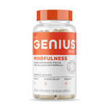The Genius Brand Genius Mindfulness Ashwagandha Supplement front view with packaging