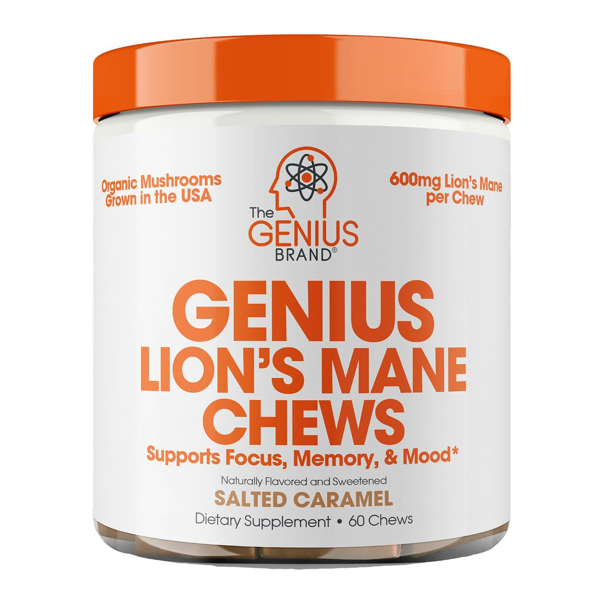 The Genius Brand Lion's Mane Soft Chews front view packaging
