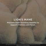 The Genius Brand Lion's Mane Soft Chews side view showing nutritional information