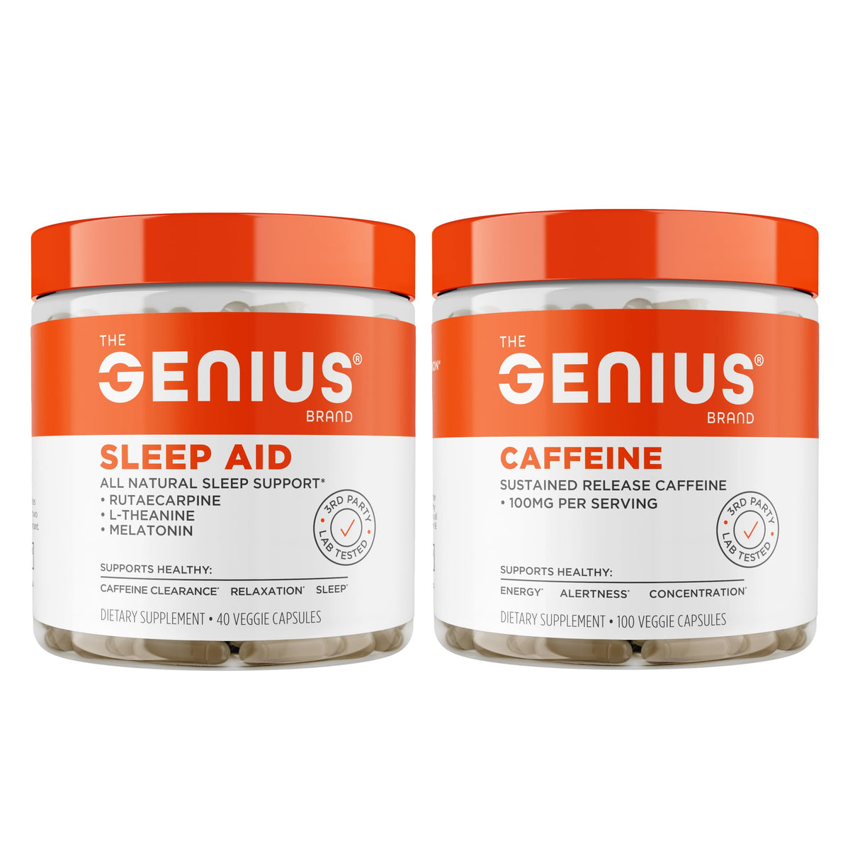 The Genius Brand Sleep AID capsule pack front view