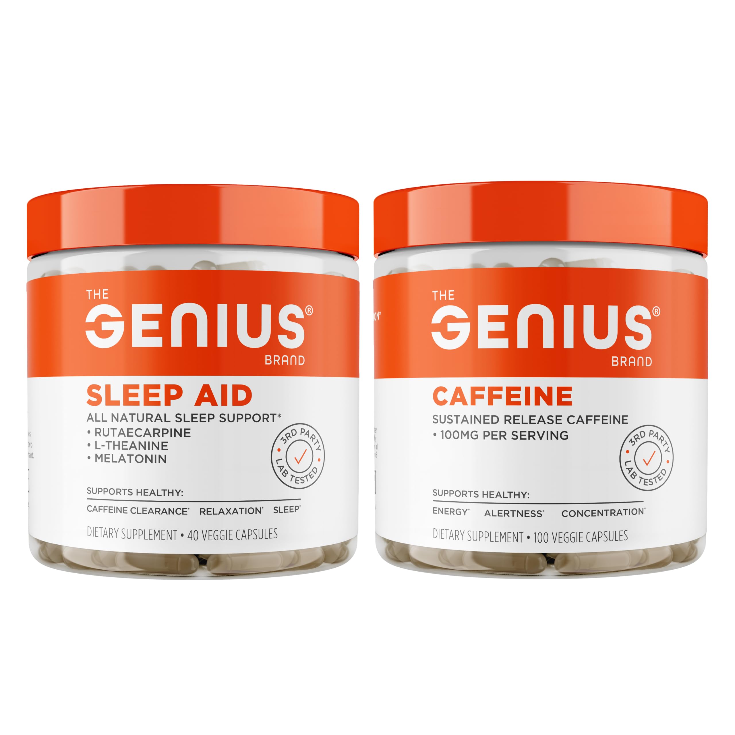 The Genius Brand Sleep AID capsule pack front view