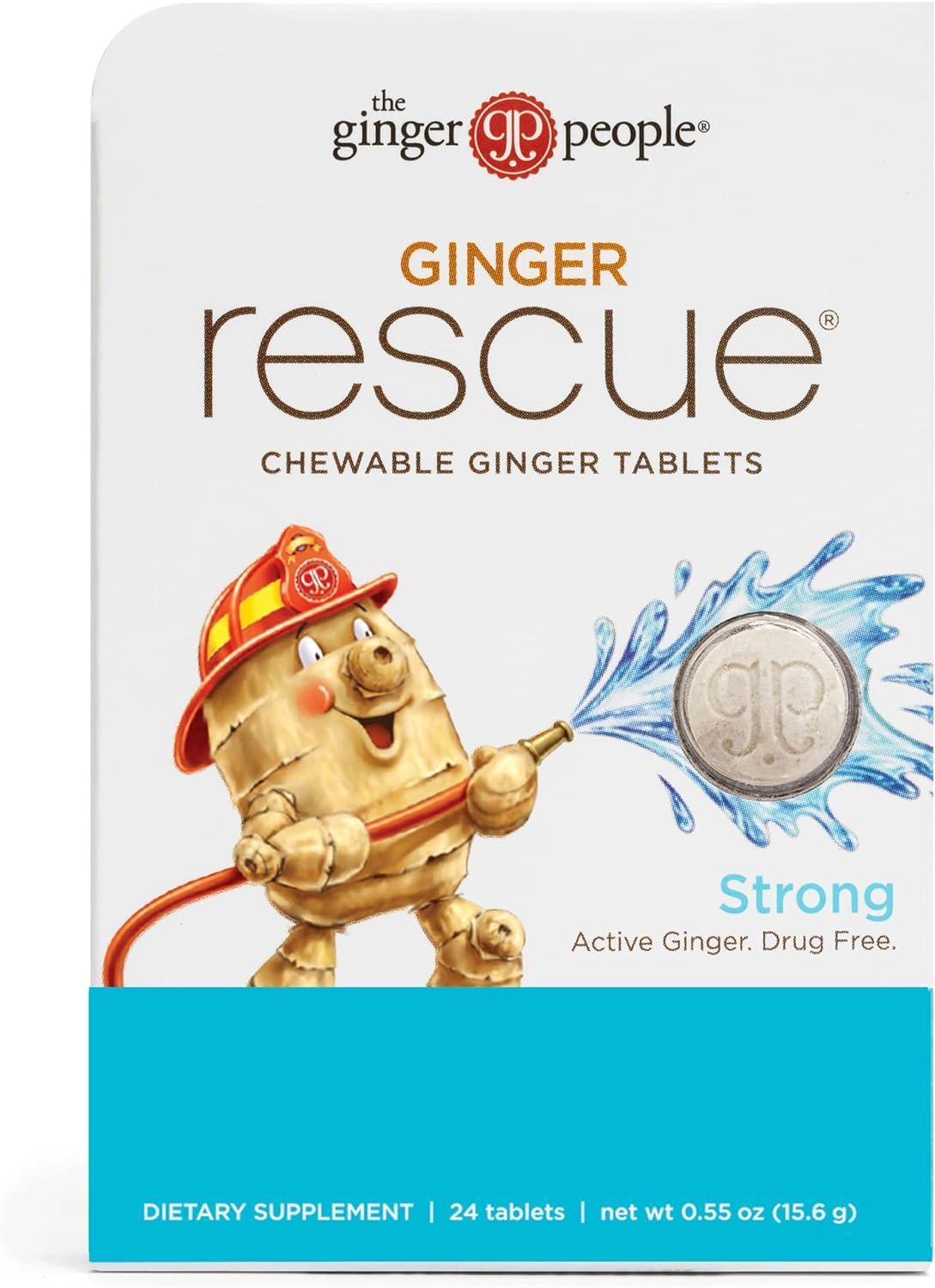 The Ginger People Ginger Rescue Chewable Tablets packaging