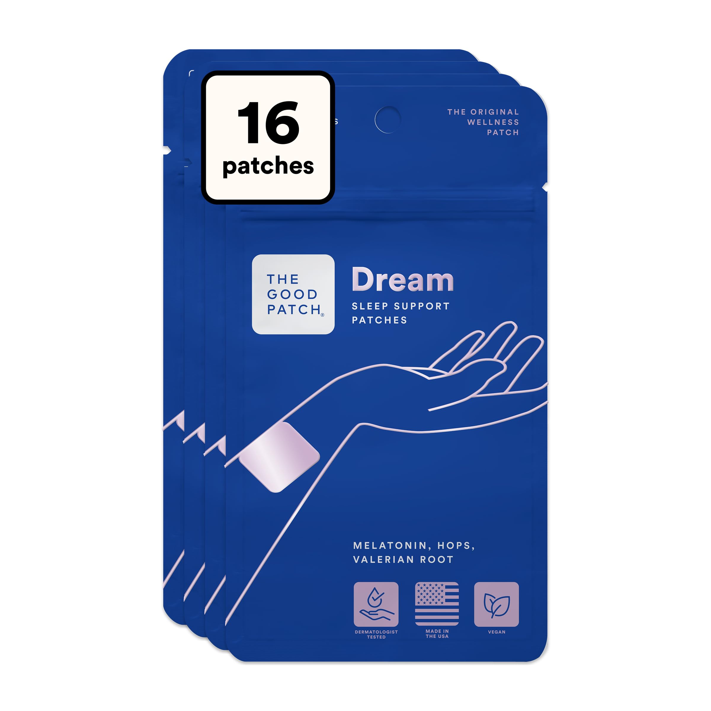 The Good Patch Dream Sleep Patch front view with 16 patches