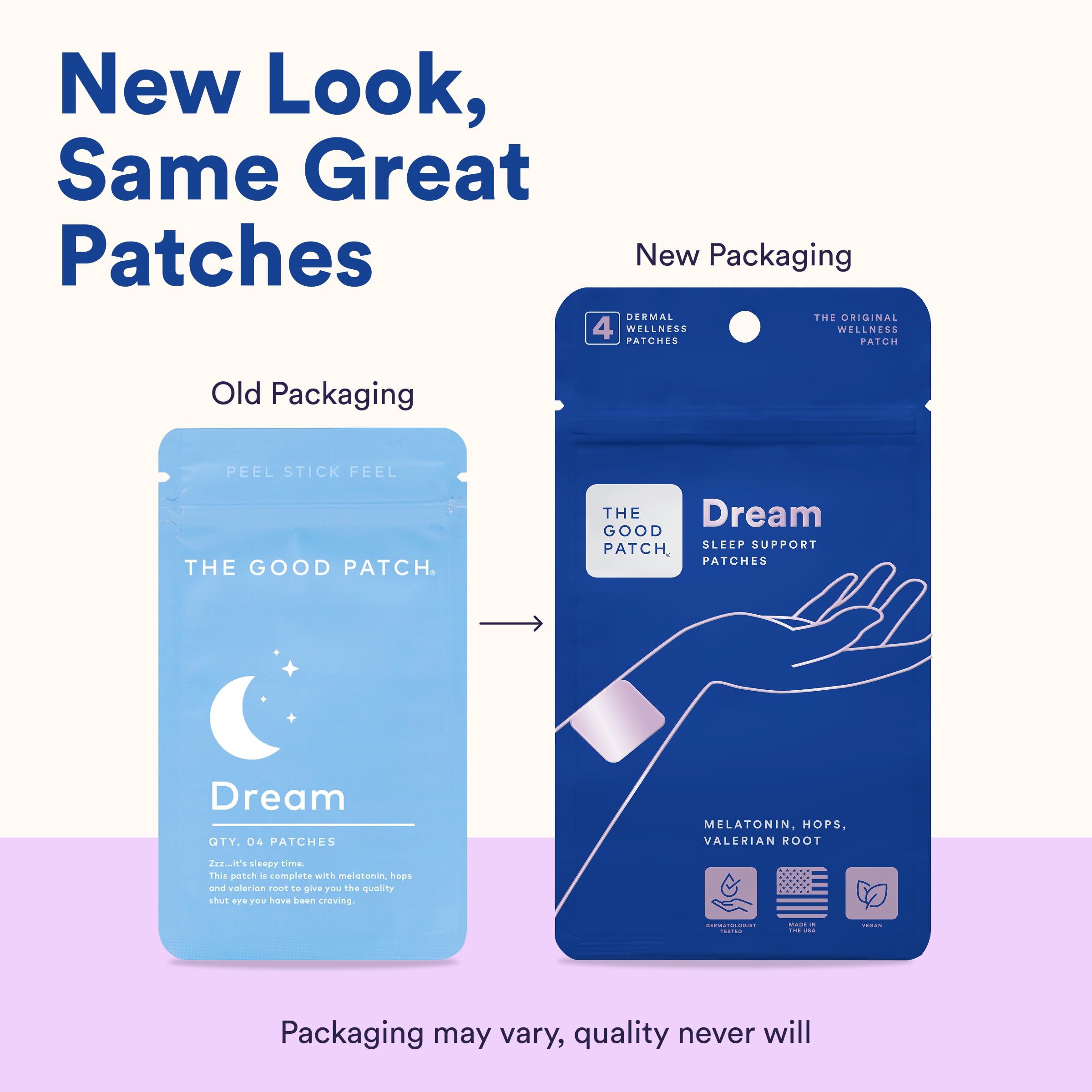 The Good Patch Dream Sleep Patch in use on a bedside table
