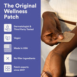 The Good Patch Slumber Sleep Patch with a calming background