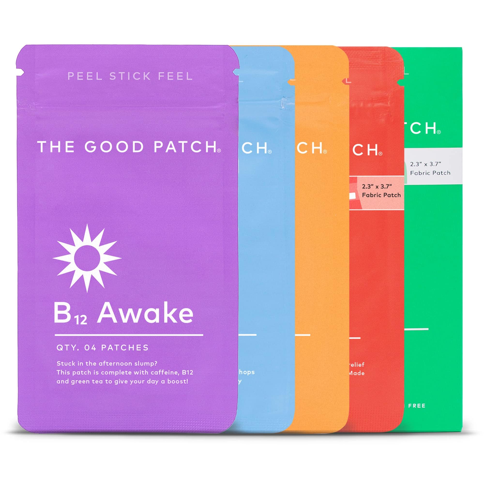 The Good Patch Vitamin Patches Variety Pack front view with all five patch types