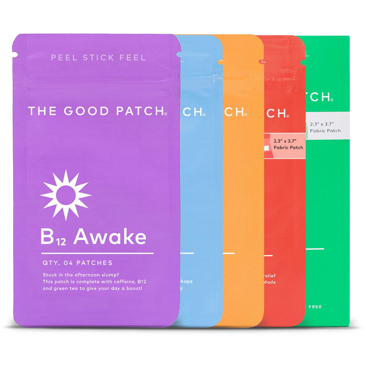 The Good Patch Vitamin Patches Variety Pack front view with all five patch types