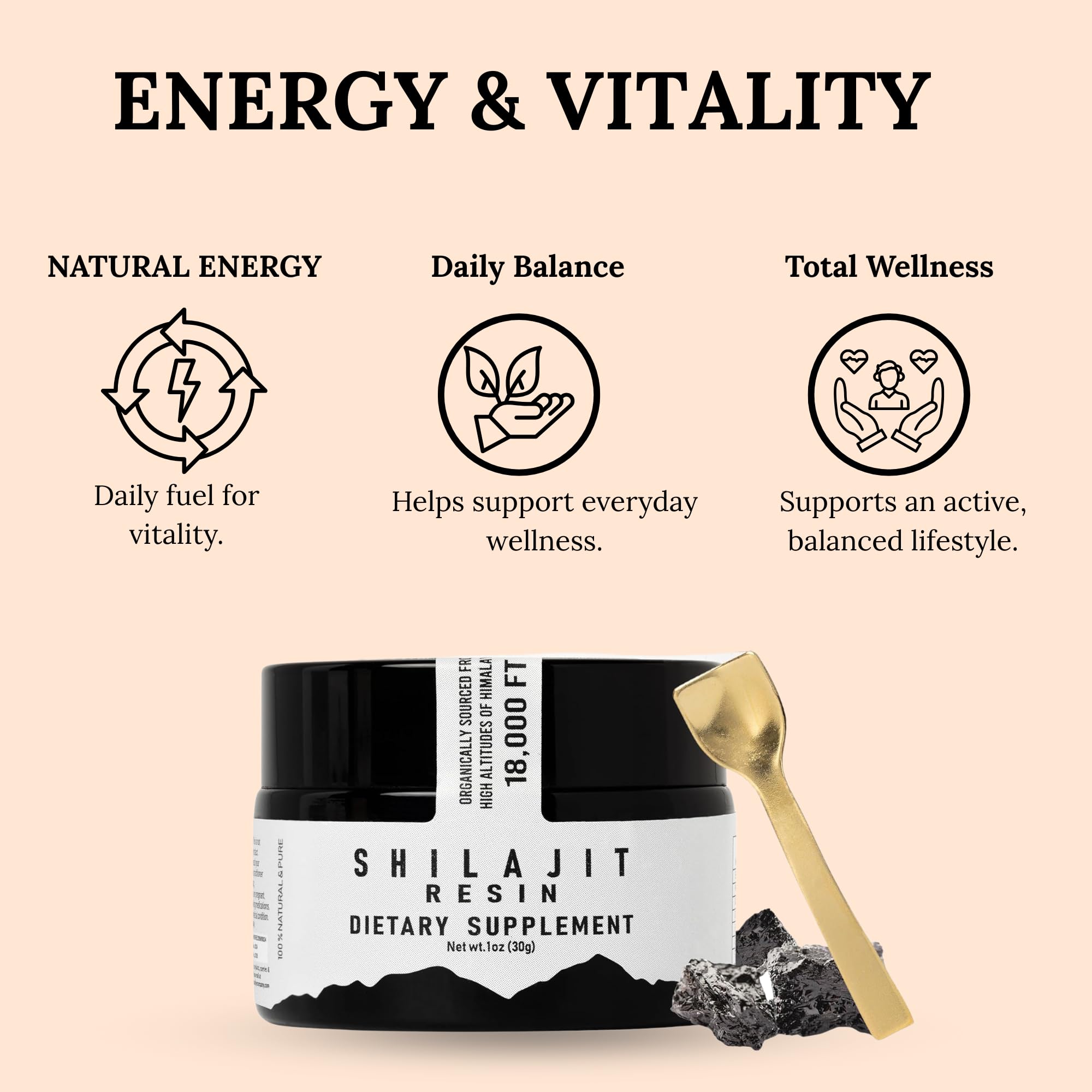 The Goodbye Company Shilajit Resin in a warm beverage