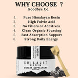 The Goodbye Company Shilajit Resin packaging details