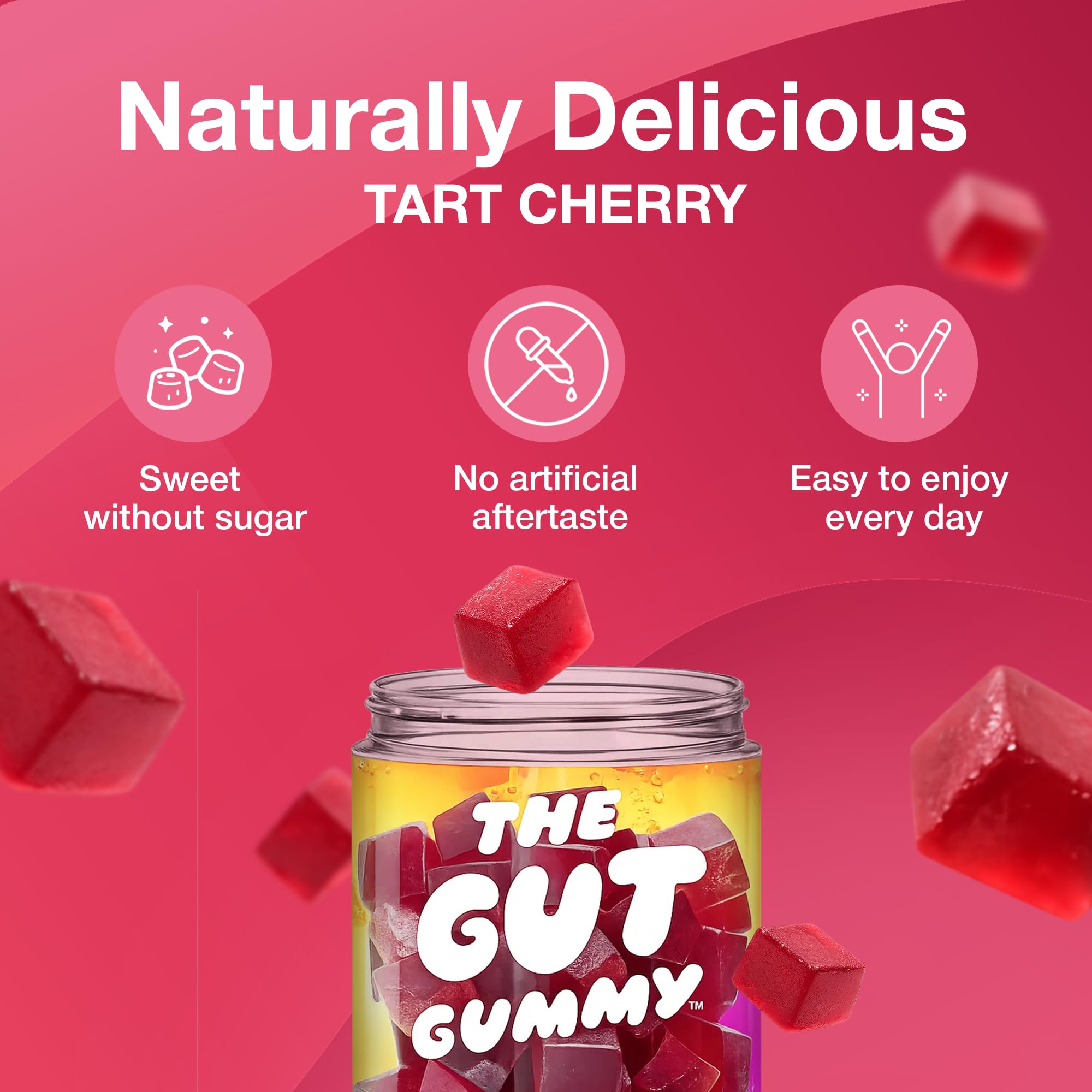 The Gut Gummy Daily Gut Reset 8-in-1 Triobiotic Supplement ingredients list