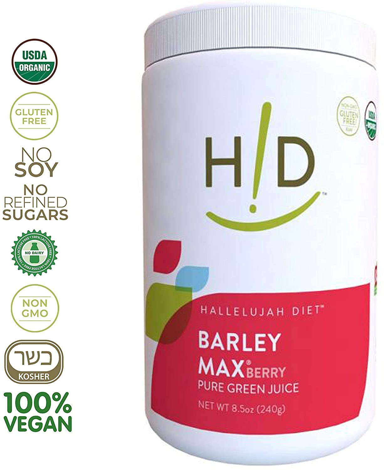 THE HALLELUJAH DIET BarleyMax Berry Powder mixed in a smoothie