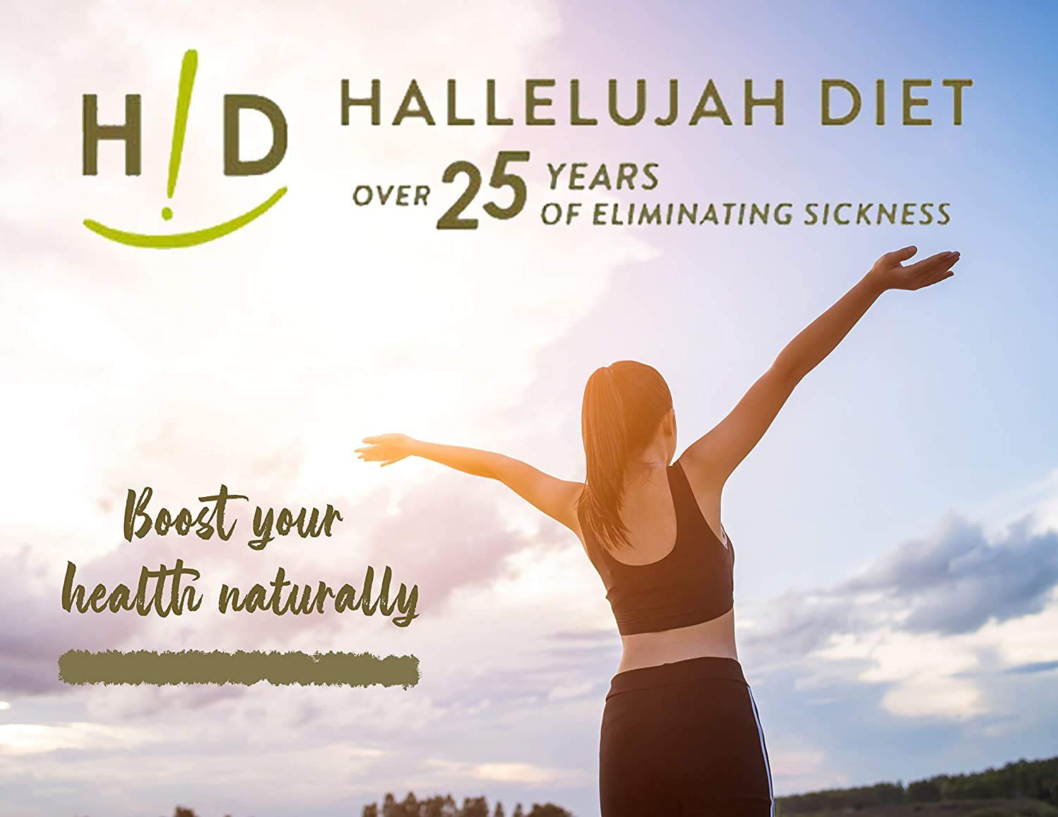 THE HALLELUJAH DIET BarleyMax Organic Alfalfa Powder in a glass of water
