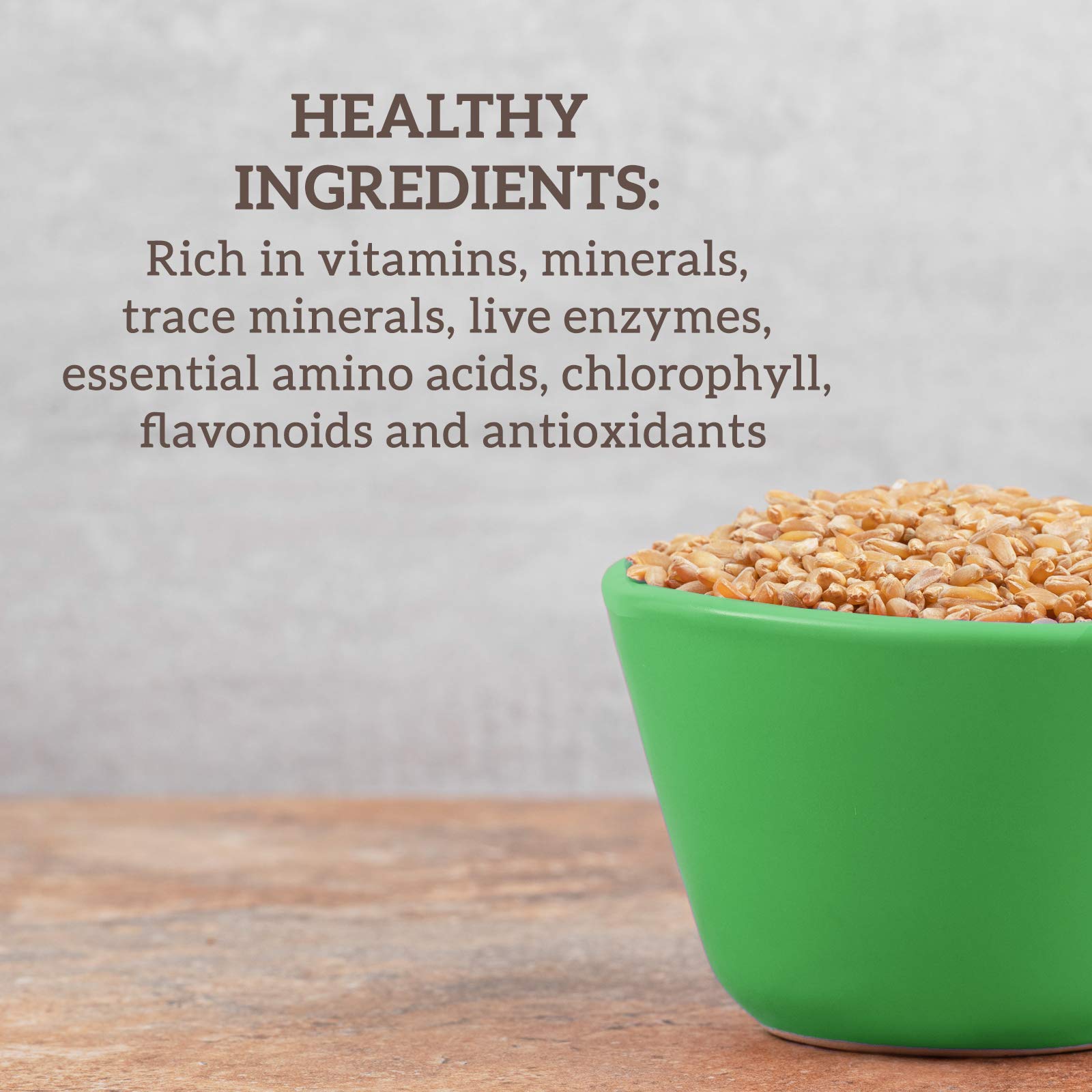 THE HALLELUJAH DIET BarleyMax Organic Alfalfa Powder nutritional information