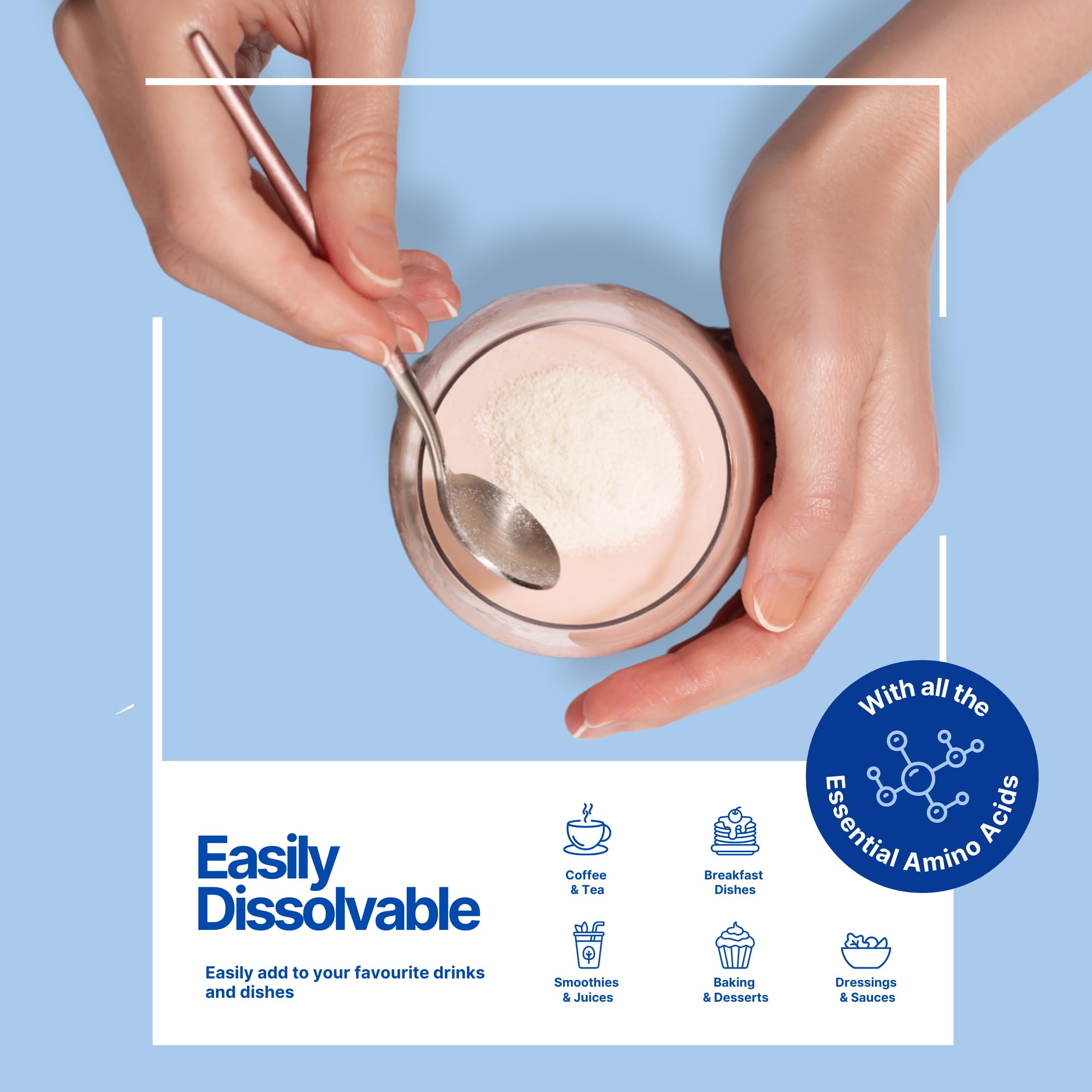 The Intelligent Health Collagen Peptides Powder 1000g in a bowl