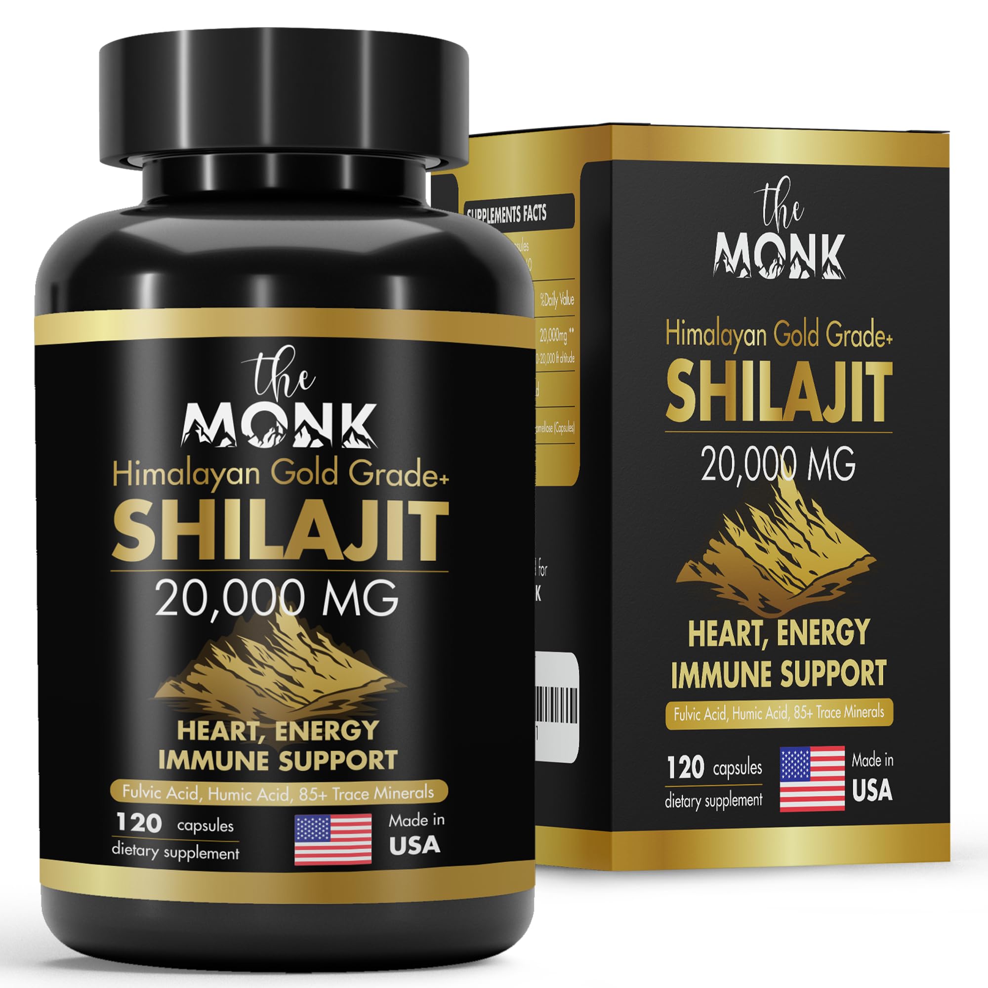 THE MONK Shilajit Gold Grade Plus 132g front view